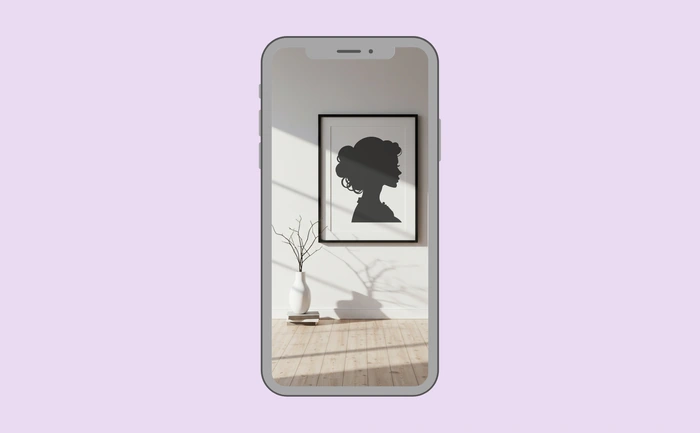 Wallpaper preview on smartphone
