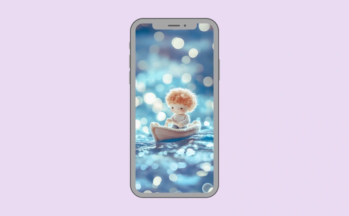 Wallpaper preview on smartphone