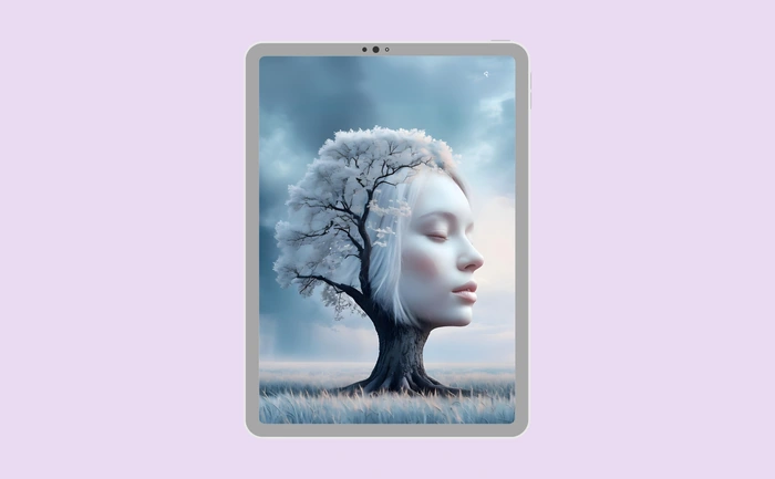 Wallpaper preview on tablet