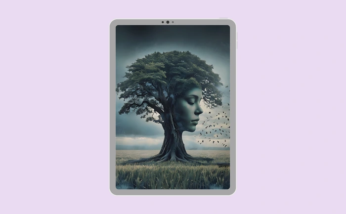 Wallpaper preview on tablet