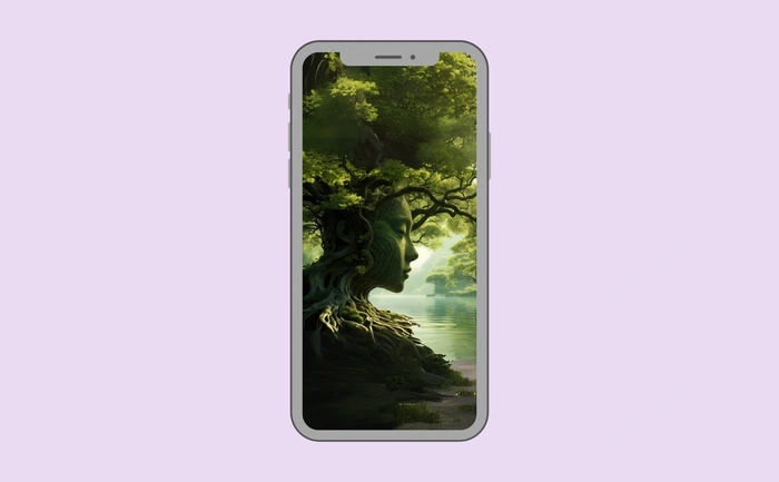 Wallpaper preview on smartphone
