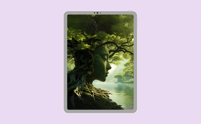 Wallpaper preview on tablet