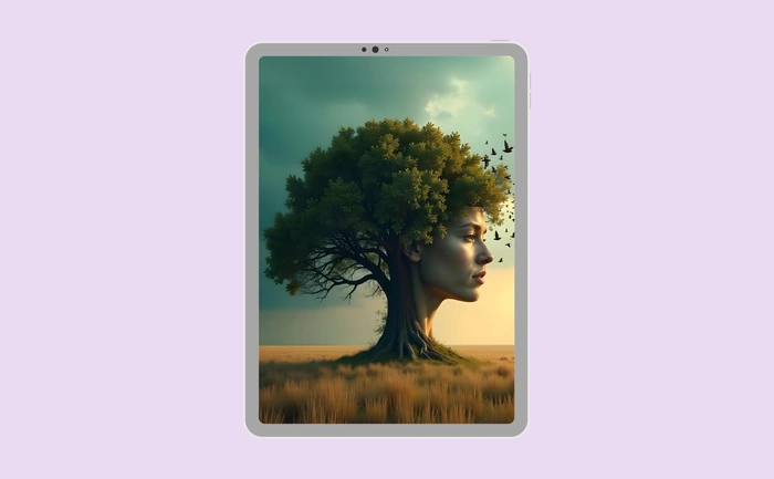 Wallpaper preview on tablet