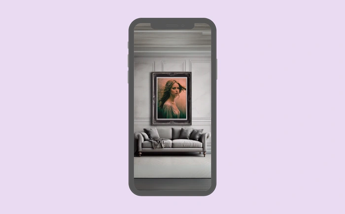 Wallpaper preview on smartphone