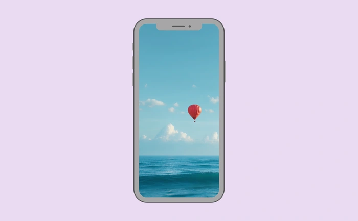 Wallpaper preview on smartphone