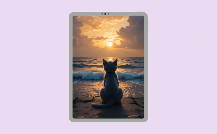 Wallpaper preview on tablet