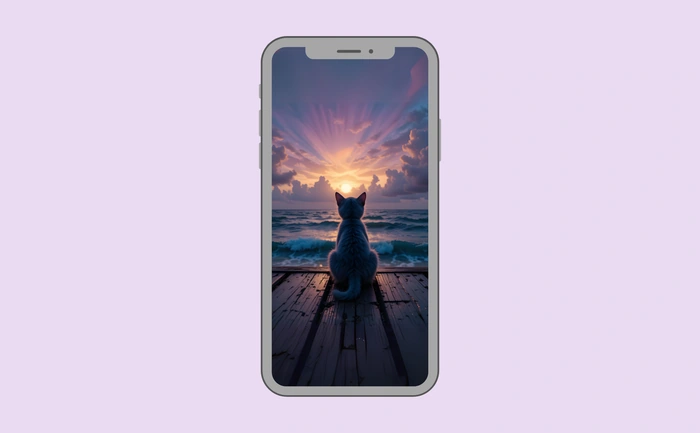 Wallpaper preview on smartphone