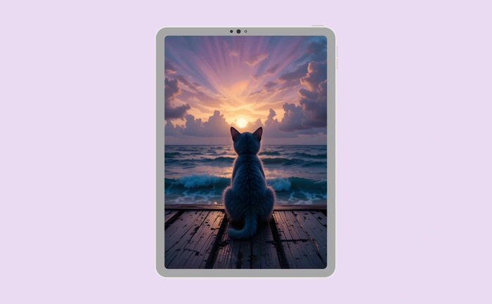 Wallpaper preview on tablet