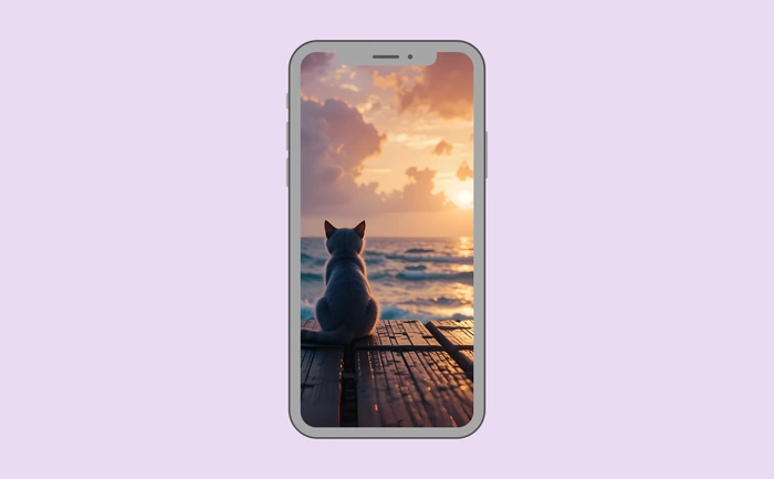 Wallpaper preview on smartphone