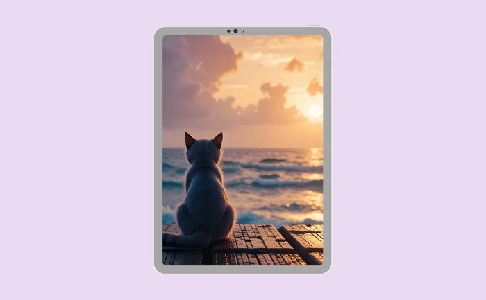 Wallpaper preview on tablet