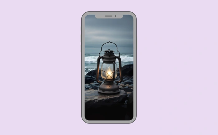 Wallpaper preview on smartphone