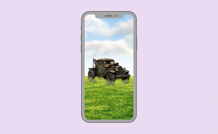 Wallpaper preview on smartphone