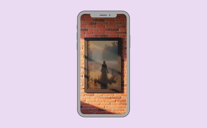 Wallpaper preview on smartphone