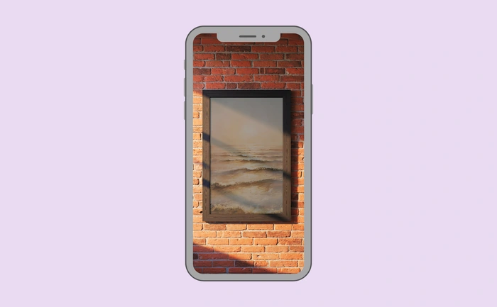 Wallpaper preview on smartphone
