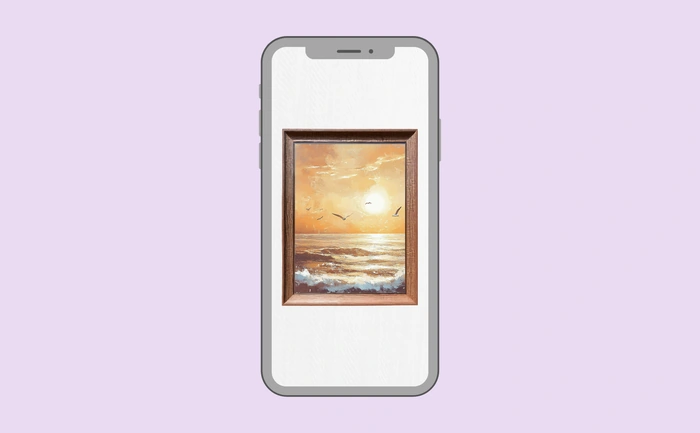 Wallpaper preview on smartphone