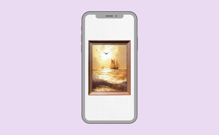 Wallpaper preview on smartphone