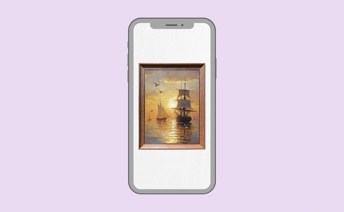 Wallpaper preview on smartphone