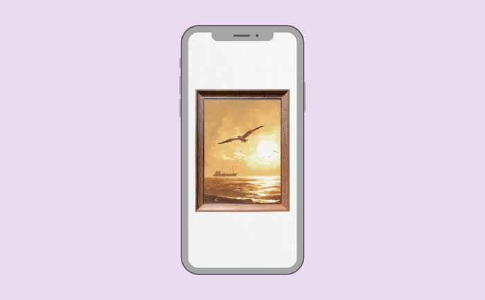 Wallpaper preview on smartphone