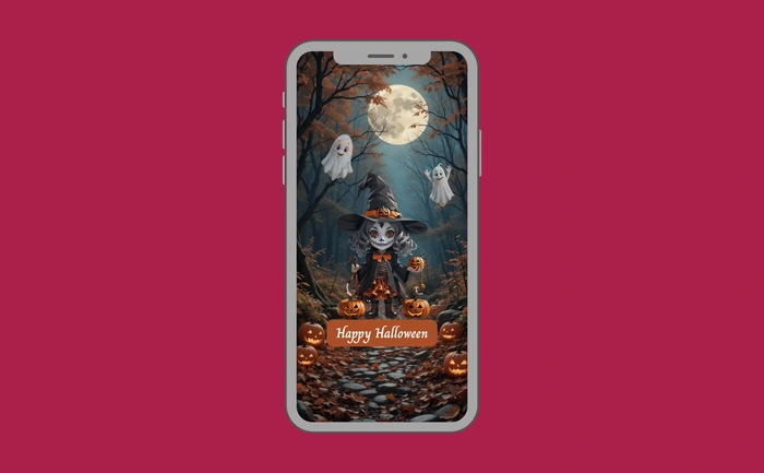 Wallpaper preview on smartphone
