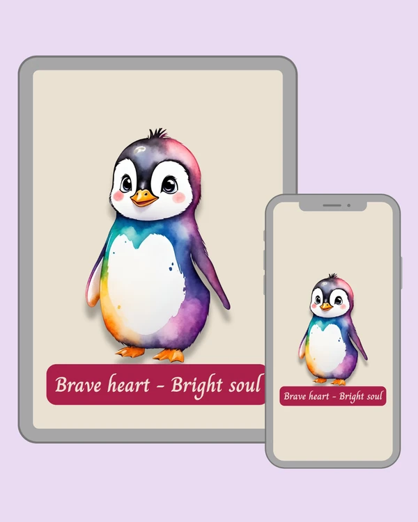 A colourful little penguin celebrating courage, joy and the beautiful brightness of simply being yourself.