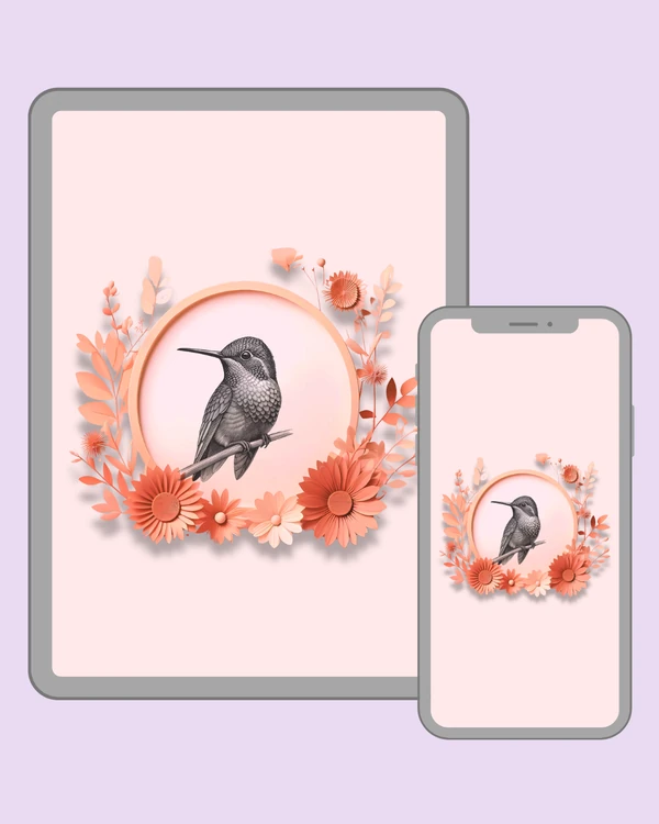 Beautifully detailed hummingbird perched on a branch in a soft botanical setting